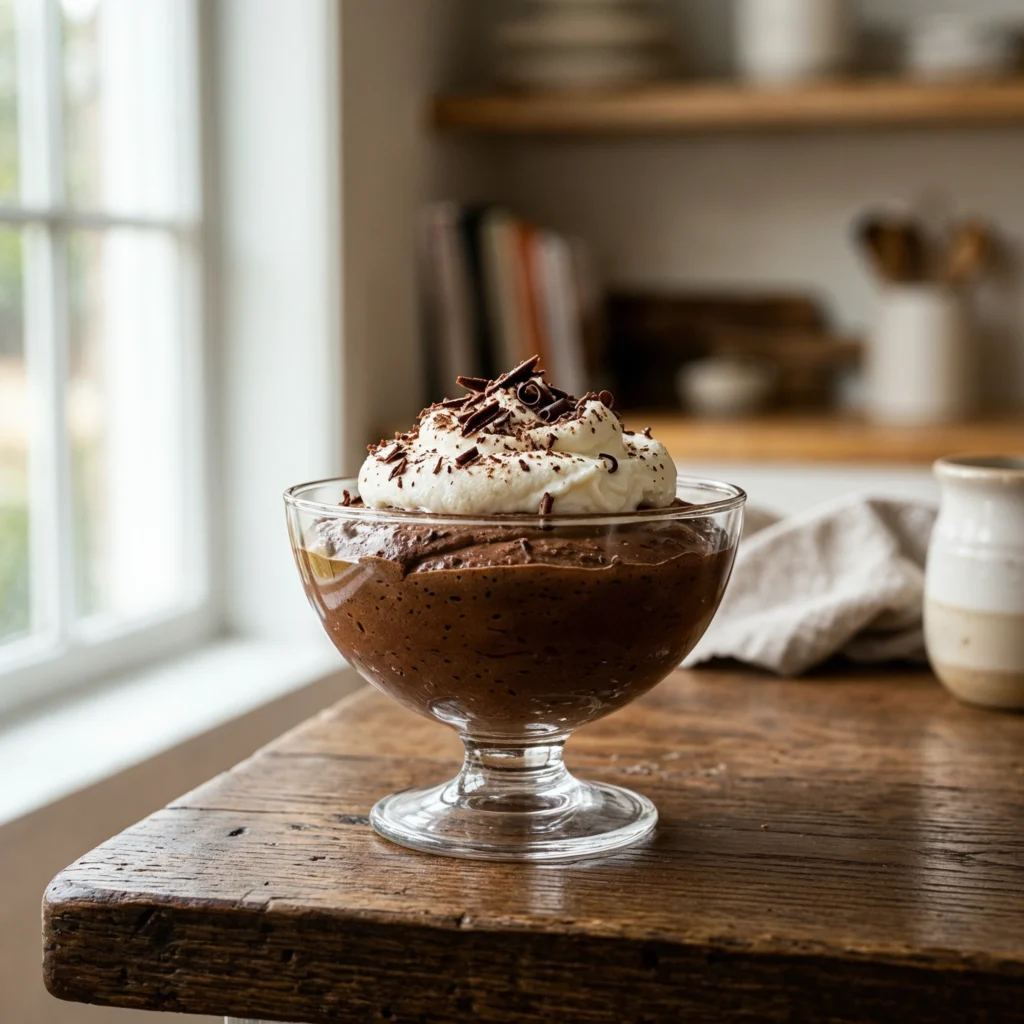 Mousse de chocolate com creme de leite